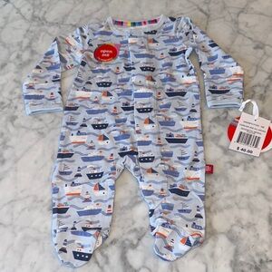 NWT MAGNETIC ME MODAL NAUTICAL FOOTIE NB